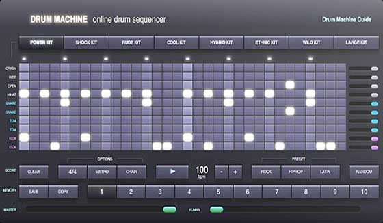 Virtual drum machine online sequencer free