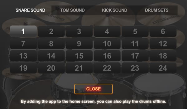 Drums App Game snare drum